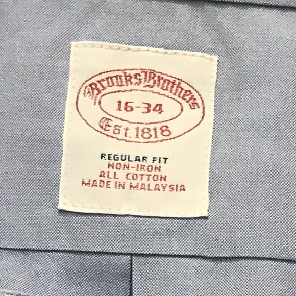 Brooks Brothers Button Down Long Sleeve Size 16-34 - Picture 4 of 8